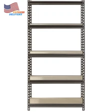 5-Shelf Steel Shelving Silver-Vein 12" D X 30" W X 60" H FREE SHIPPING