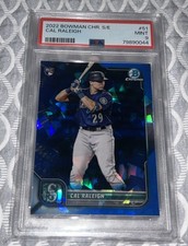 2022 BOWMAN CHROME SAPPHIRE ED #51 CAL RALEIGH ROOKIE RC PSA 9
