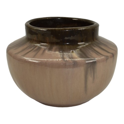 Fulper Prang 1913-17 Arts And Crafts Pottery Cats Eye Flambe Brown Ceramic Vase - Picture 4 of 6