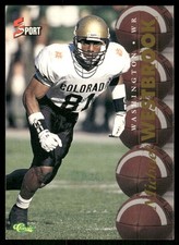 1995 Classic 5 Sport #46 Michael Westbrook Rookie RC Redskins football card. rookie card picture