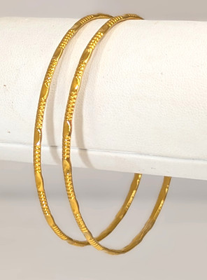18K Gold 2er Set Armreif Armbänder, 7-3/4'' Öffnung
