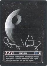 Star Wars CCG - Gary Kurtz † (Producer) - signed Death Star card - autograph