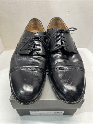 Johnston & Murphy Dress Shoes Mens 9.5!Aldrich II Brown Leather Cap Toe Oxfords