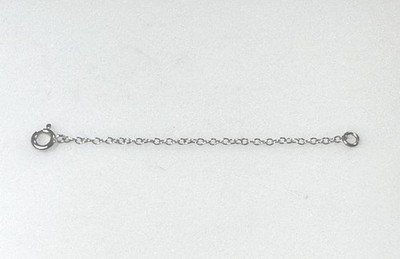 Massive 14K Weißgold Halskette Verlängerung oder Sicherheitskette, Federring Verschluss, Neu 