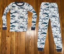 Hanna Andersson 150 12 boys Ice Hockey winter Panamas set top bottom long sleeve