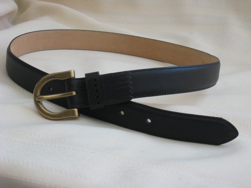 Brooks Brothers Mens Navy Leather Belt 