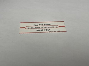 Jukebox Title Strip Chairmen Of The Board Pay To The Piper Bless You Invictus