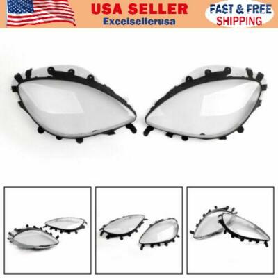 Headlight Lens Replacement Covers Black Gaskets Kit For 2005-2013 C6 Corvette US