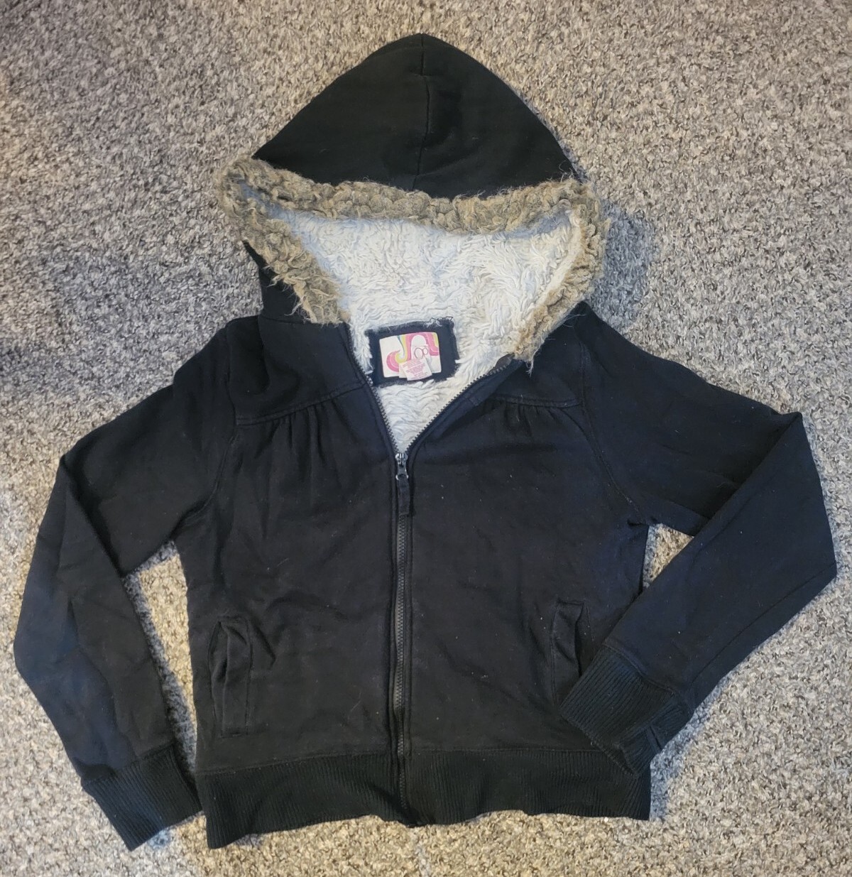 black jacket with hoodie