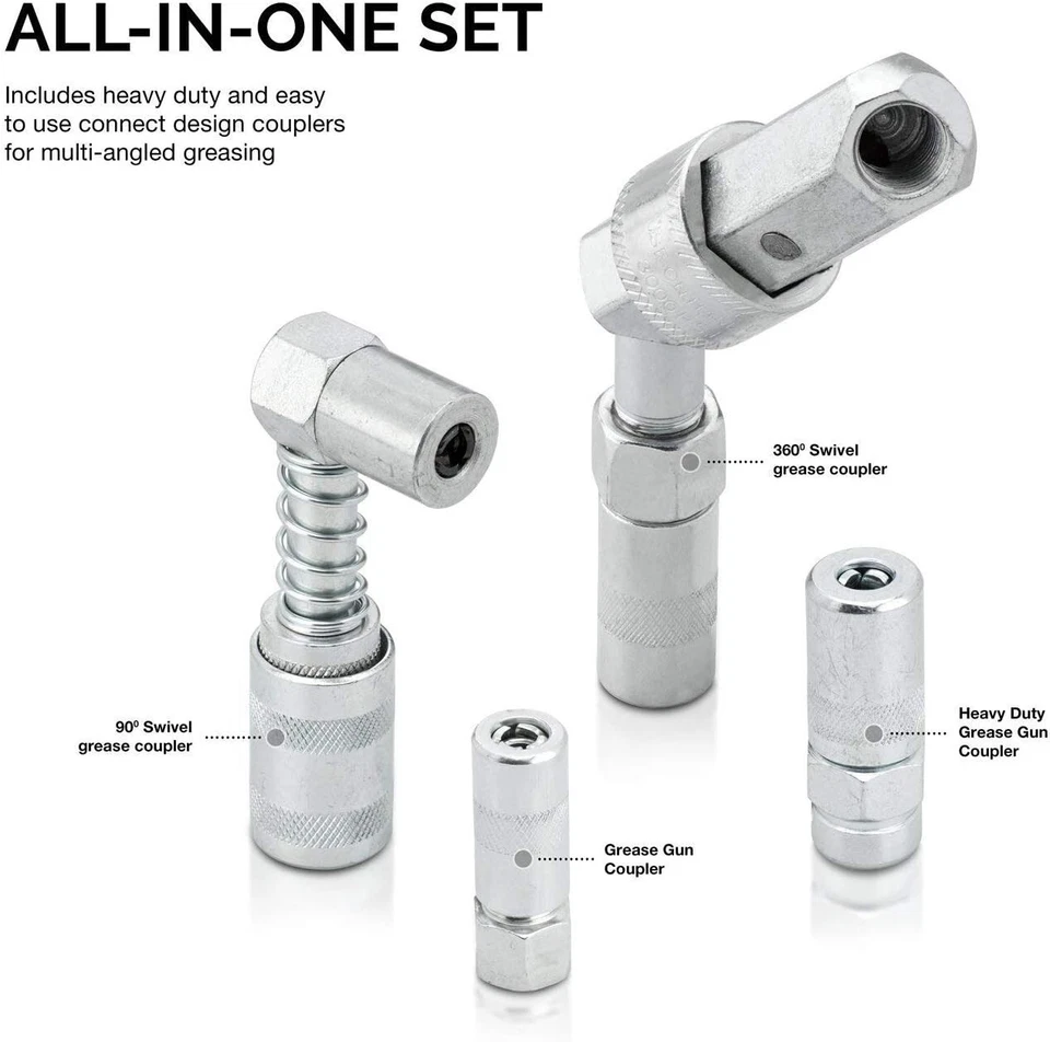 Pistola de engrase multifunción Tooluxe 61077L y kit de accesorios de lubricación Foto 2 de 4