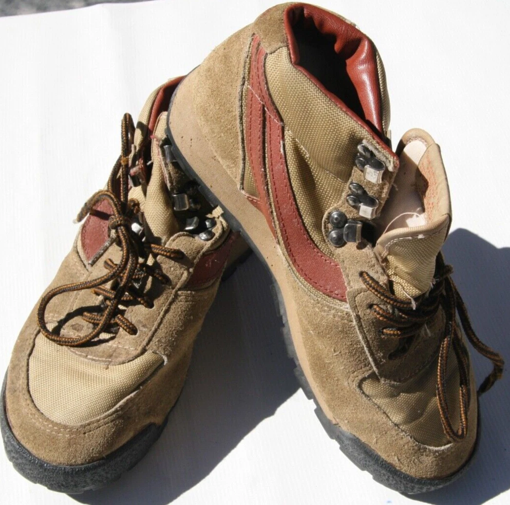 Vintage Youth 3.5 Pro Wings Hiking Boots Sneakers Unisex Kids Boy Scouts Camping