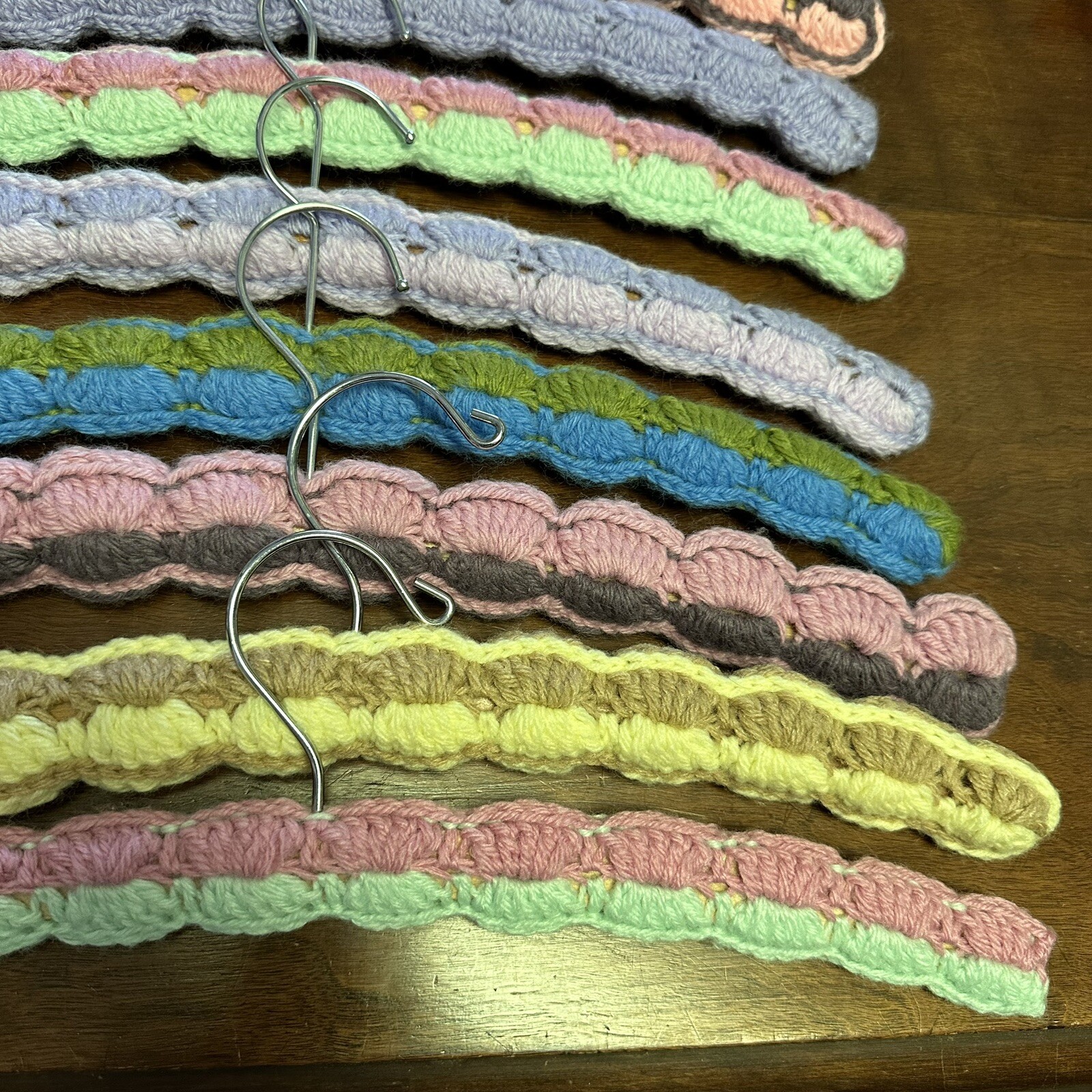 Vintage Retro Crochet Yarn Wood Metal Hangers Fun Mix… Gem