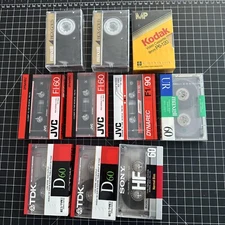 Maxell Kodak Jvc Tdk Sony Blank Tapes, NEW