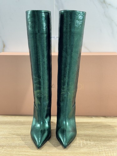 Lella Baldi Botas Mujer LT793 Piel Musgo Lujo Mujer Bota 40 - Imagen 2 de 7