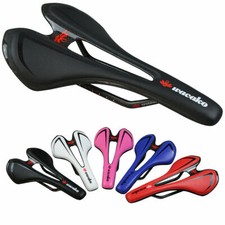 Bicycle Carbon Leather Seat MTB Road Bike Saddle Hollow Racing Cushion Seat 130g