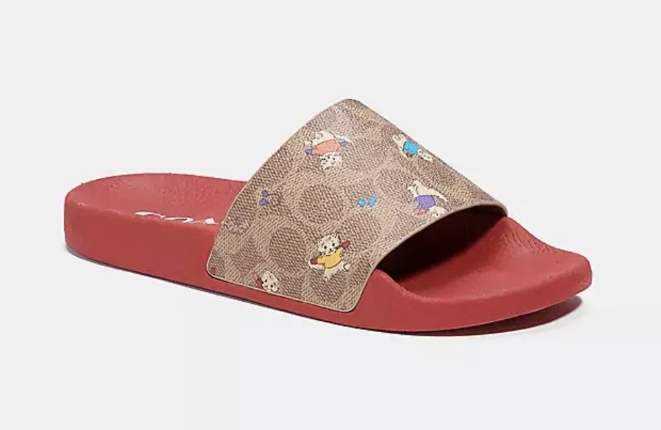 Sandalia deportiva Coach Udele tostada/roja colorida gatos gatitos y2k Kawaii talla USW 5 Foto 2 de 4