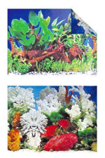 Aquarium Fish Tank Background Scenery Poster Bulk Double Sided Roll 12" / 30cm