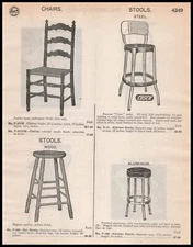 1948 Columbus Specialty Co. Indiana Cosco Steel Kitchen Stools Vintage Print Ad