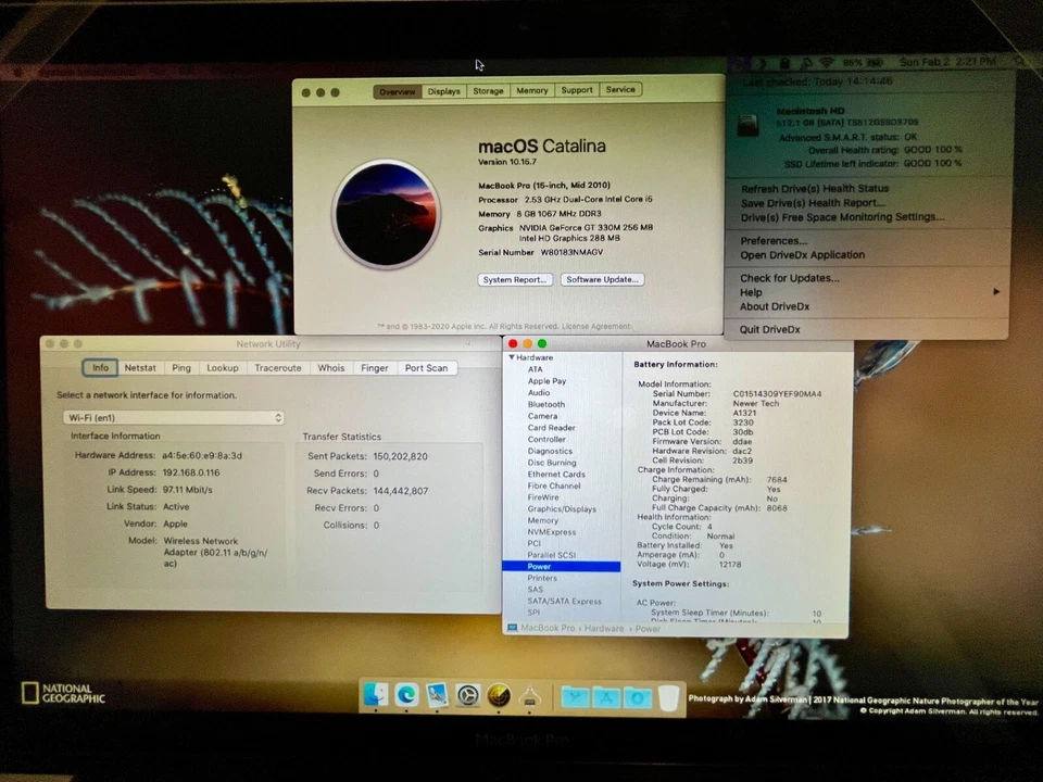 Apple MacBook Pro 15" 2.53 GHz i5 512Gb SSD 8Gb RAM 1300Mbps WiFi *UPGRADED* - Image 2 of 4