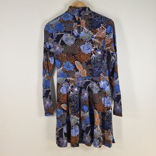 H&M womens dress size M aus 8 fit flare floral long sleeve 086018 - Picture 5 of 9