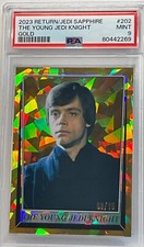 PSA 9 MINT 2023 STAR WARS ROTJ SAPPHIRE #202 LUKE SKYWALKER #/15 GOLD