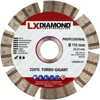 Lxdiamond Diamant-Trennscheibe 115Mm Turbo Beton Mauerwerk Universal Granitborde