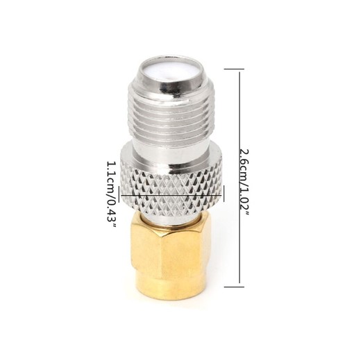 F Type Female Jack to SMA Female Socket Straight RF Coax Adapter F to SMA Plug - Zdjęcie 2 z 8