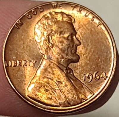 1964 Lincoln Head Memorial Penny Proof Like Obverse Off Center C-12
