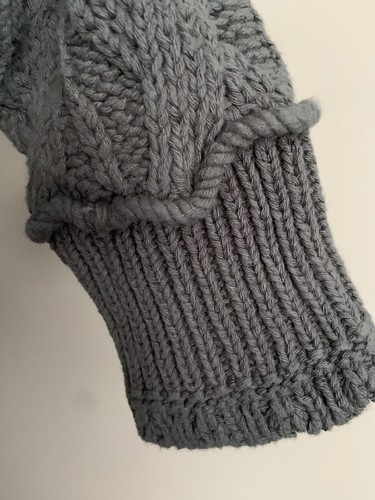 Suéter Anthropologie Ombré Para Mujer 2XL Gris Algodón Tejido con Cable Clásico Teñido por Inmersión - Imagen 12 de 13