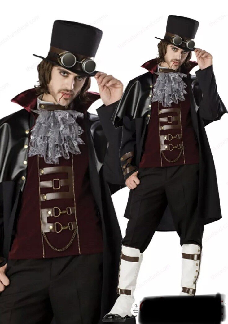 その他 Vampire Goth Steampunk Costume Party Incharacter Deluxe Men's Size Medium Steampunk Gothic Victorian