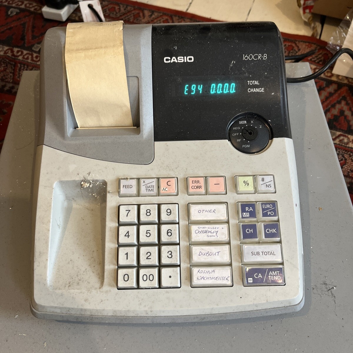 Vintage Casio E94 Casio Cash Register カシオレジスター17CR