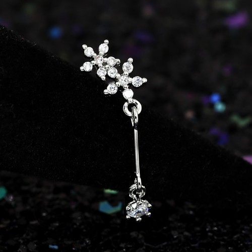 Gem Crystal Ear Cartilage Helix Ring Bar Stud Ear Cuff Climber Piercing Earring - Picture 137 of 268