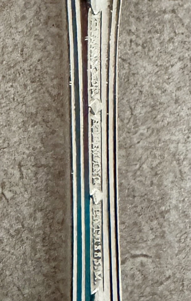 "CUCHARA VEGETAL GRANDE 9"" ESTERLINA PATRÓN REY INGLÉS TIFFANY TEMPRANO" Foto 4 de 4