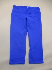 ATHLETA Size M Womens Blue Stretch Pull On High Rise Athletic Crop Leggings 340