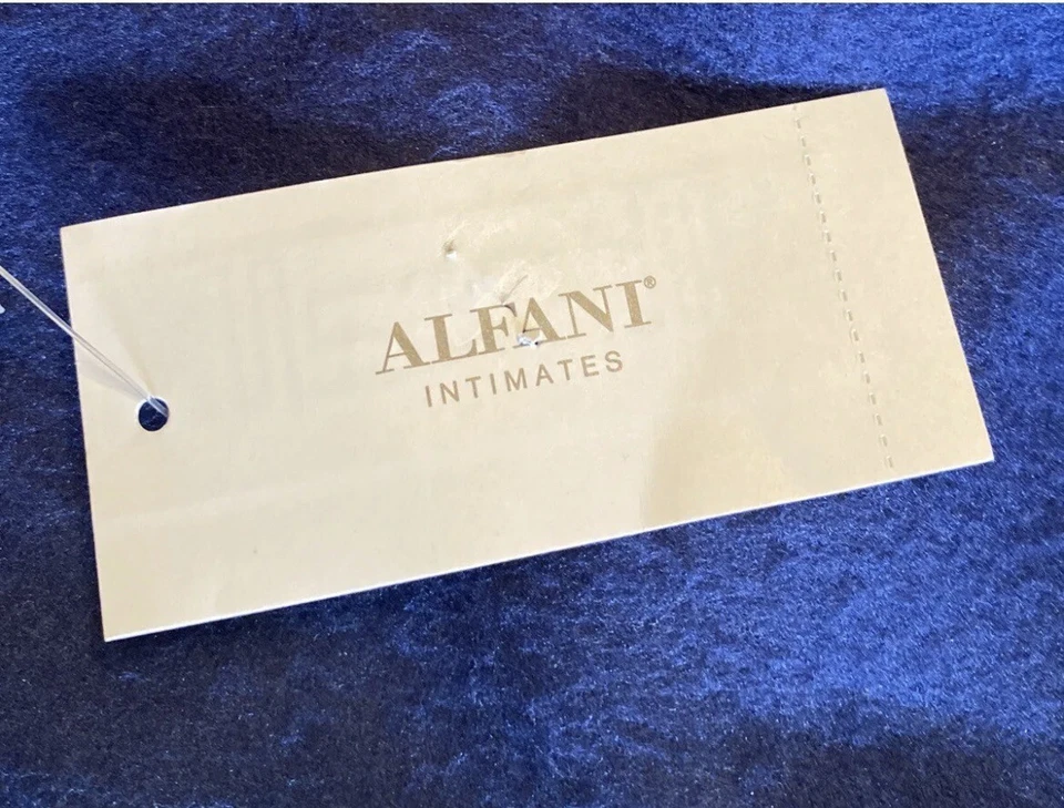 Bata envolvente de lana cálida súper suave Alfani azul almirante talla XL nueva con etiquetas Foto 4 de 4