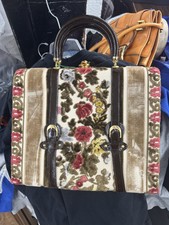 Vtg Tano Of Madrid Womens Floral Tapestry Purse Cottagecore 60s Retro Granny