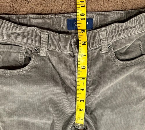 Old Navy Pants Boys SIZE 12 REG Gray Corduroy Straight Leg Adjustable Waist - Picture 7 of 10