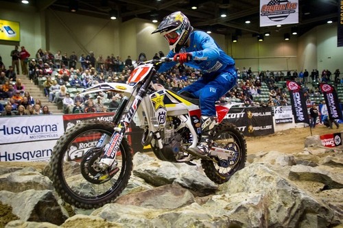 Nuevo manillar de contorno cónico profesional barras de grasa rojas Carmichael motocross - Imagen 7 de 7