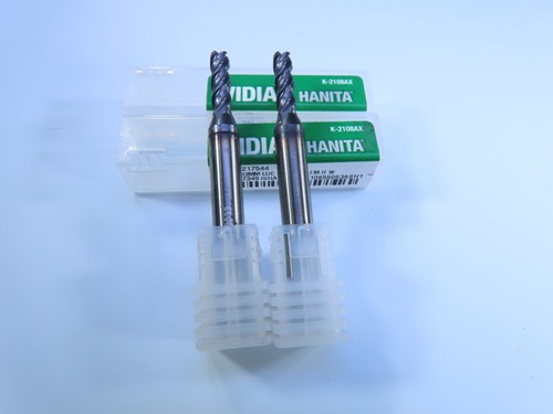 LOTE (2 PIEZAS) NUEVAS HERRAMIENTAS DE FRESADO FRESADORAS DE EXTREMO DE CARBURO SÓLIDO WIDIA HANITA 217544 4 MM - Imagen 3 de 4