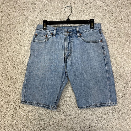 Pantalones Cortos de Jean Levis 505 Para Hombre 30 Azul Denim Pantalones Cortos Sueltos Años 90 Y2K Grunge Usados
