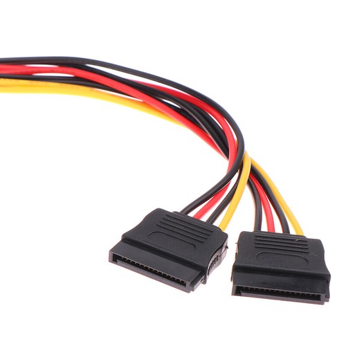 1PC SATA Power Y Splitter Cable 15 Pin Male To Dual 15 Pin Female Power Cabl _ou - Afbeelding 4 van 12
