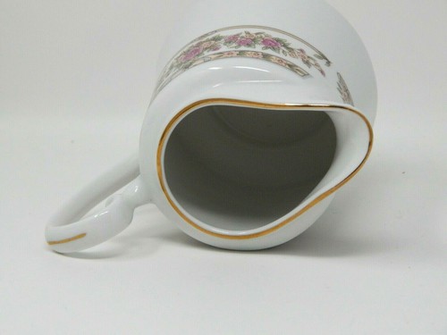Majesty Trianon 8390 Creamer China White Pink Peach Green Floral - Picture 5 of 8