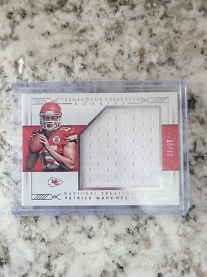2017 Patrick Mahomes Rookie Patch National Treasures Tremendous Mint /99