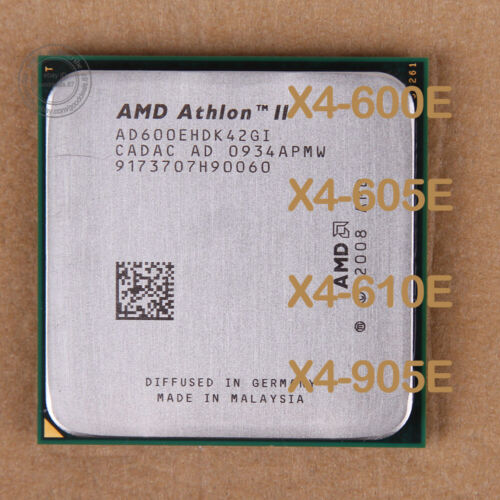 AMD Athlon II X4 610E 605E 600E AMD Phenom II X4 905E Socket AM3 CPU Processor - Afbeelding 1 van 5
