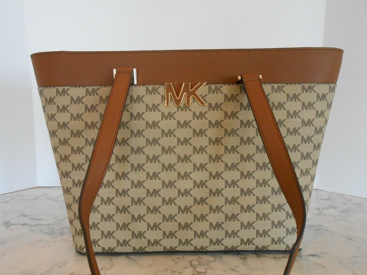 Michael Kors MKロゴトートバッグ Cooper Striped Logo Jacquard Tote Bag | Michael Kors [US]