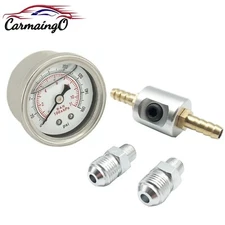 0-160psi Liquid Filled Fuel Pressure Regulator Gauge Kit 1/8 NPT Fitting Adapter