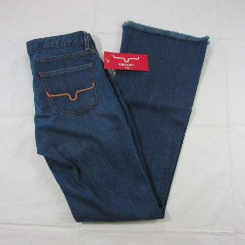 Kimes Ranch Women's Lola Raw Hem Relaxed Fit Flare Leg Jeans