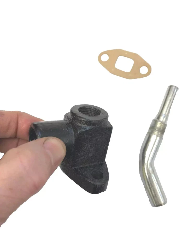 Para 1946-1950 Plymouth 6 cilindros calentador de motor derivación codo tubo tapón tapa y junta Foto 2 de 4