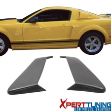 Fits 05-09 Ford Mustang Coupe EL Style PU Side Scoop - Unpainted Black