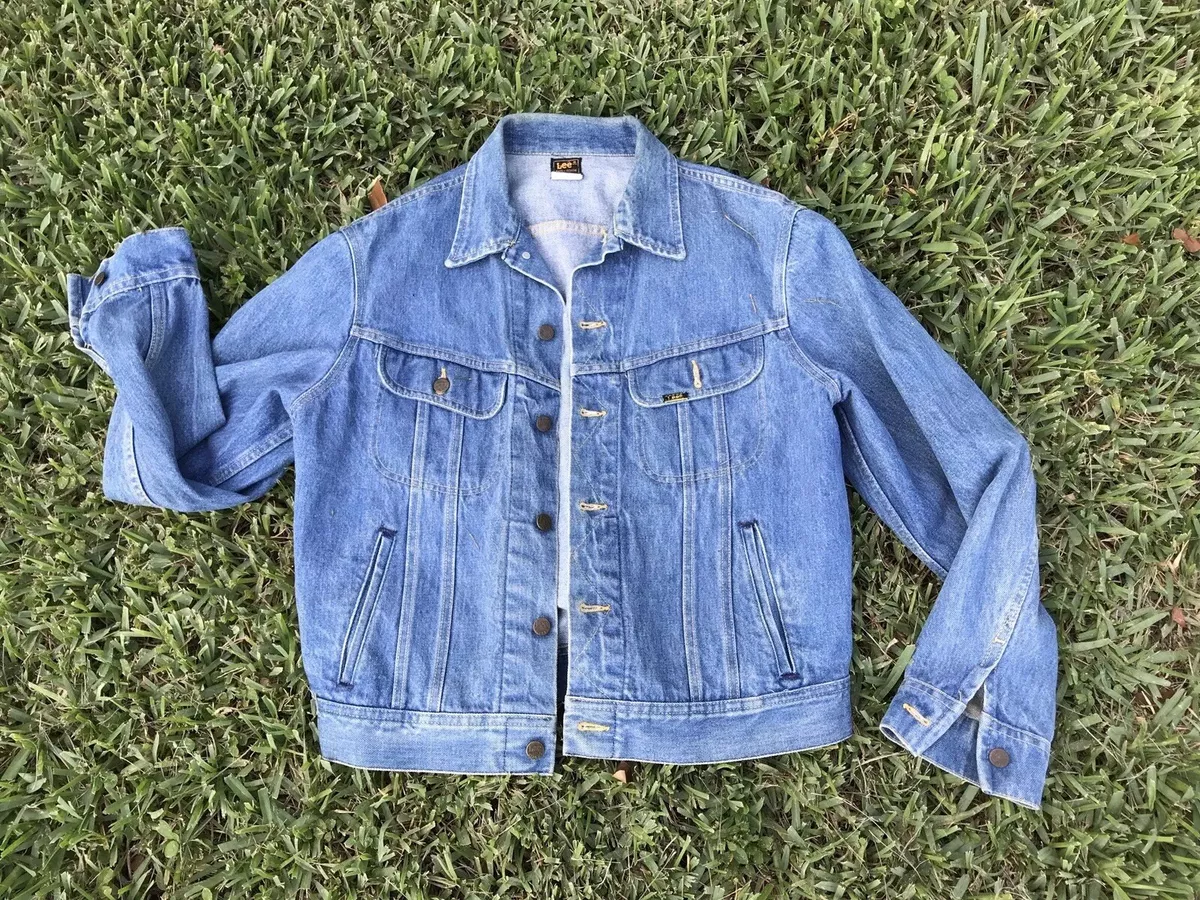 Vintage 70s Lee Riders Denim Jean Jacket Size 44 / 44R USA